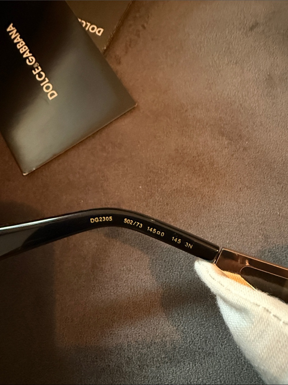 Dolce & Gabbana Gold and Black Shield Sunglasses - Picture 9 of 17